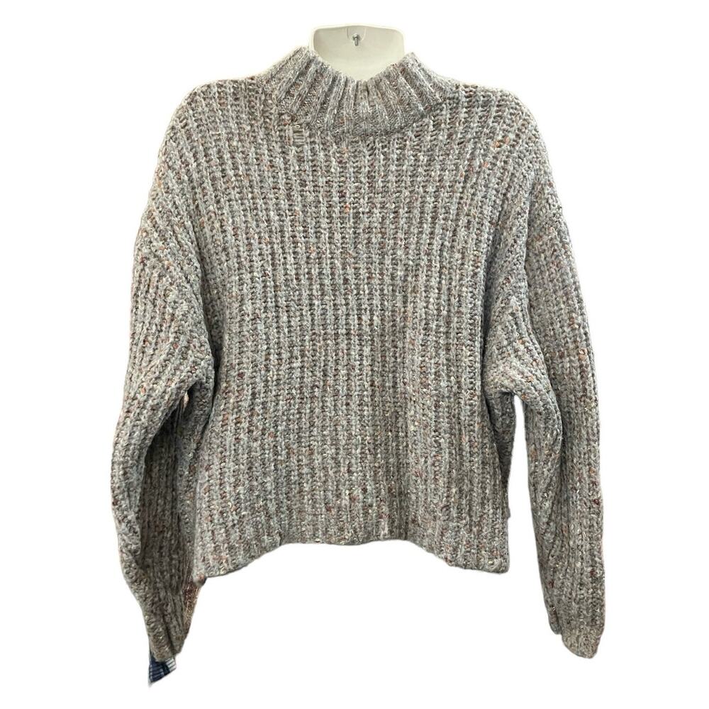 A New Day Women's Gray High Neck Long Sleeve Cropped Warm Sweater | Size XL - Picture 2 of 7